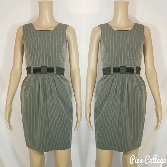 Tealf Dresses & Skirts - Tealf Gray white pinstripe dressSize Small
